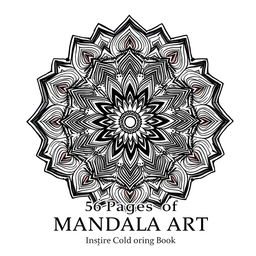 A beautifully designed front cover for a mandala coloring book, showcasing intricate mandala patterns that mesmerize the viewer