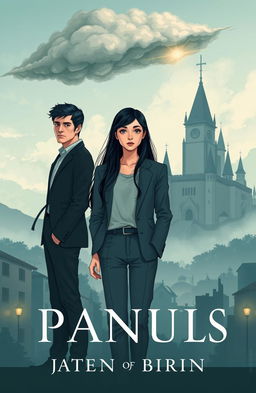 A modern and elegant book cover illustrating the blend of the mundane and the unexpected in the story