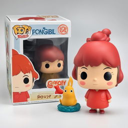 A Studio Ghibli-themed Funko Pop vinyl figure of Ponyo against a white background.