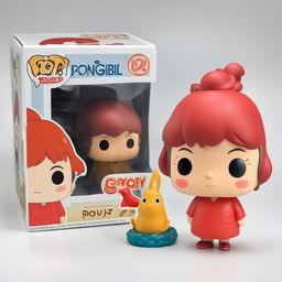 A Studio Ghibli-themed Funko Pop vinyl figure of Ponyo against a white background.