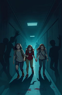 A group of five friends trapped in a school during a zombie virus outbreak