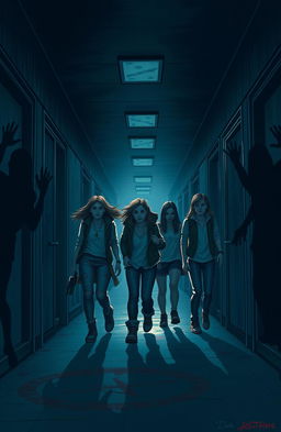 A group of five friends trapped in a school during a zombie virus outbreak