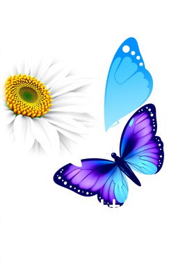 A sleek and modern logo featuring a white sunflower (girazol) combined with a blue and purple butterfly