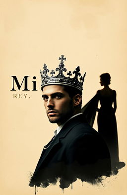 An abstract background featuring the text 'Mi Rey'