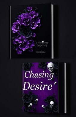 A realistic book cover design featuring two distinct covers