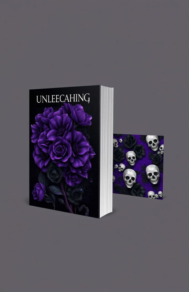 A realistic book cover design featuring two distinct covers