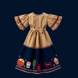 A traditional Dominican dress with modern touches that celebrates cultural heritage while embracing a contemporary feel