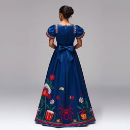 A traditional Dominican dress with modern touches that celebrates cultural heritage while embodying a contemporary vibe