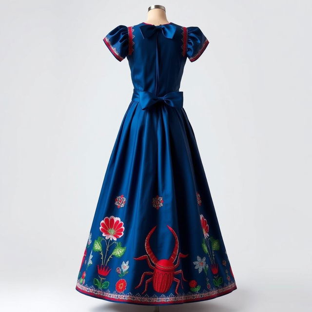 A traditional Dominican dress with modern touches that celebrates cultural heritage while embodying a contemporary vibe