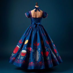 A traditional Dominican dress with modern touches that celebrates cultural heritage while embodying a contemporary vibe