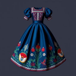 A traditional Dominican dress with modern touches that serves as a celebration of cultural heritage while embracing a contemporary vibe