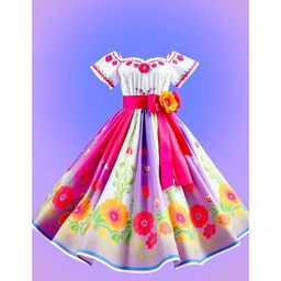 A traditional dress from the Dominican Republic, showcasing the vibrant cultural heritage of the island
