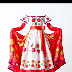 A traditional dress from the Dominican Republic, showcasing the vibrant cultural heritage of the island