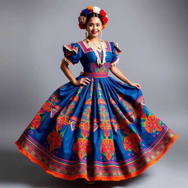 A folkloric costume from the Dominican Republic, rich in vibrant colors and cultural symbolism