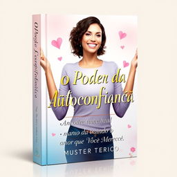 A visually striking book cover titled 'O Poder da Autoconfiança: Atraindo o Amor que Você Merece'