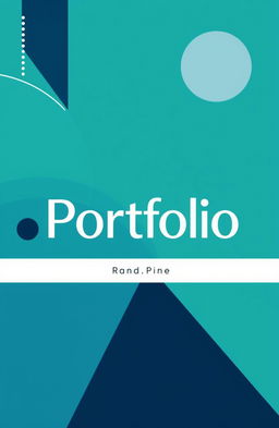 A visually striking portfolio cover layout showcasing a sophisticated design, featuring a modern aesthetic with clean lines and bold typography