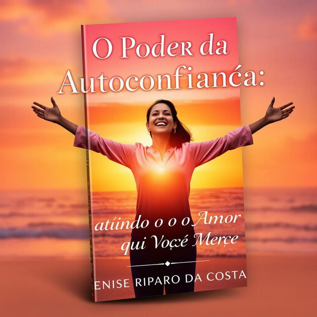 A captivating book cover for "O Poder da Autoconfiança: Atraindo o Amor que Você Merece" by Denise Ripardo da Costa