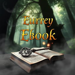 A captivating and eye-catching eBook cover design that features a mysterious and enchanting forest background, with swirling mist and ethereal lighting