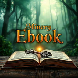 A captivating and eye-catching eBook cover design that features a mysterious and enchanting forest background, with swirling mist and ethereal lighting