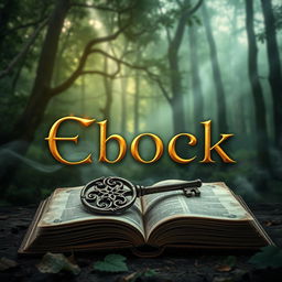 A captivating and eye-catching eBook cover design that features a mysterious and enchanting forest background, with swirling mist and ethereal lighting