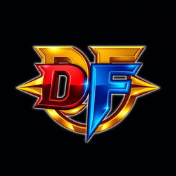 An epic logo design featuring the letters 'DF' prominently displayed