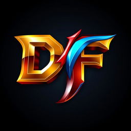 An epic logo design featuring the letters 'DF' prominently displayed