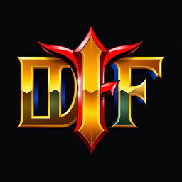 An epic logo design featuring the letters 'DF' prominently displayed