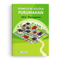 A visually appealing eBook cover design for "PPPK Penata Kelola Perumahan Ahli Pertama" featuring a modern and vibrant layout