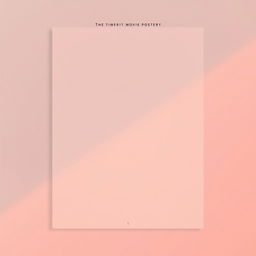 A minimalist blank cinematic movie poster design, featuring a solid color background with a subtle gradient that adds depth