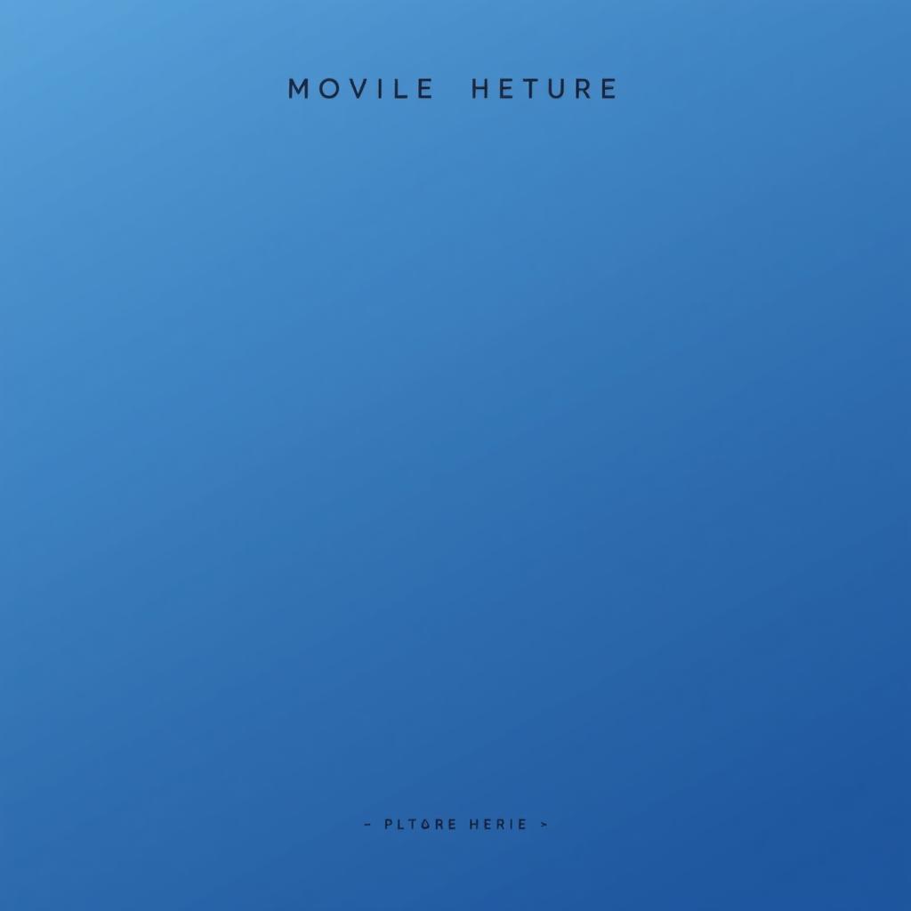 A minimalist blank cinematic movie poster design, featuring a solid color background with a subtle gradient that adds depth