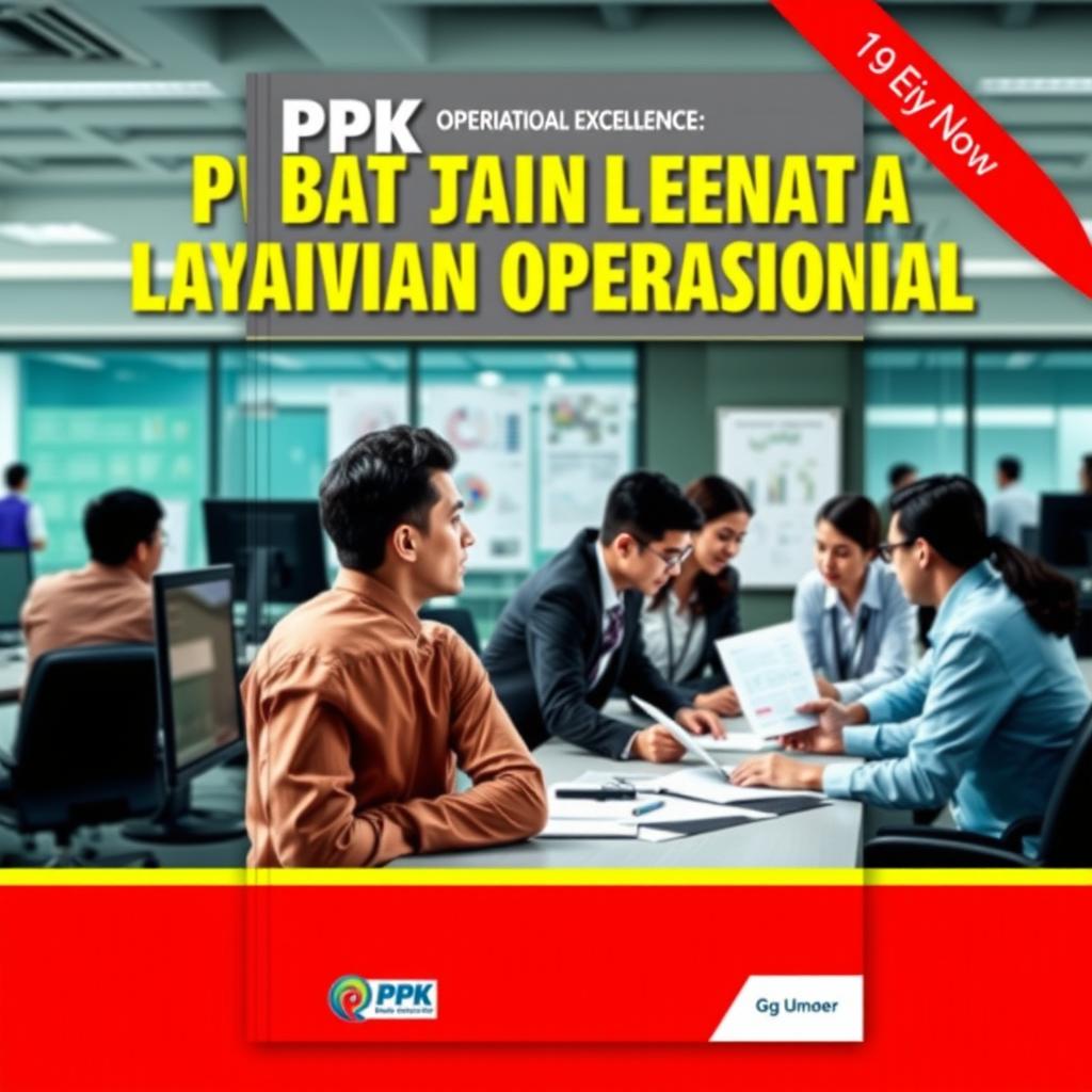 A striking ebook cover for 'PPPK Jabatan Penata Layanan Operasional'