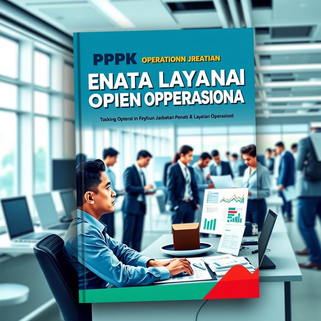 A compelling ebook cover design for 'PPPK Jabatan Penata Layanan Operasional'