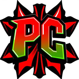 An epic logo design featuring the letters 'PC' prominently