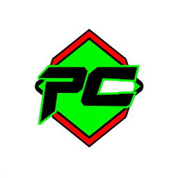 An epic logo design featuring the letters 'PC' prominently