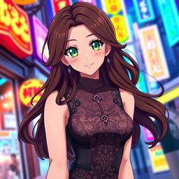 Anime version of Elyse Love, a gorgeous character with fair skin and striking features