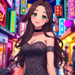 Anime version of Elyse Love, a gorgeous character with fair skin and striking features