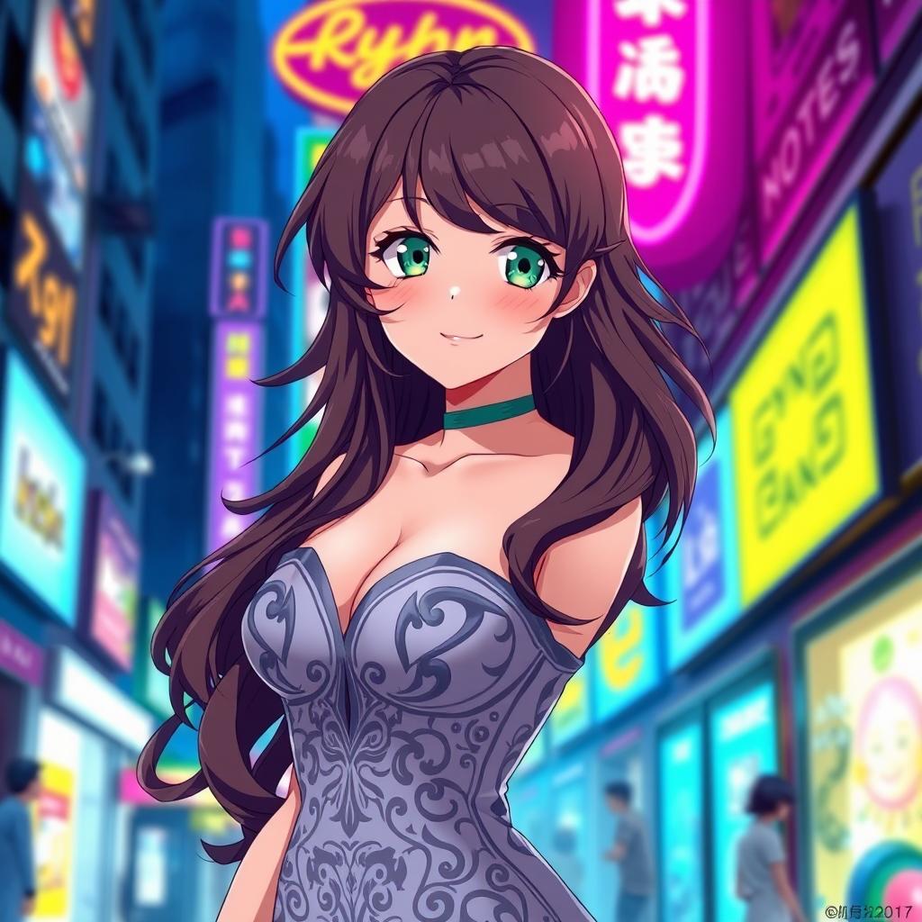 Anime version of Elyse Love, a gorgeous character with fair skin and striking features