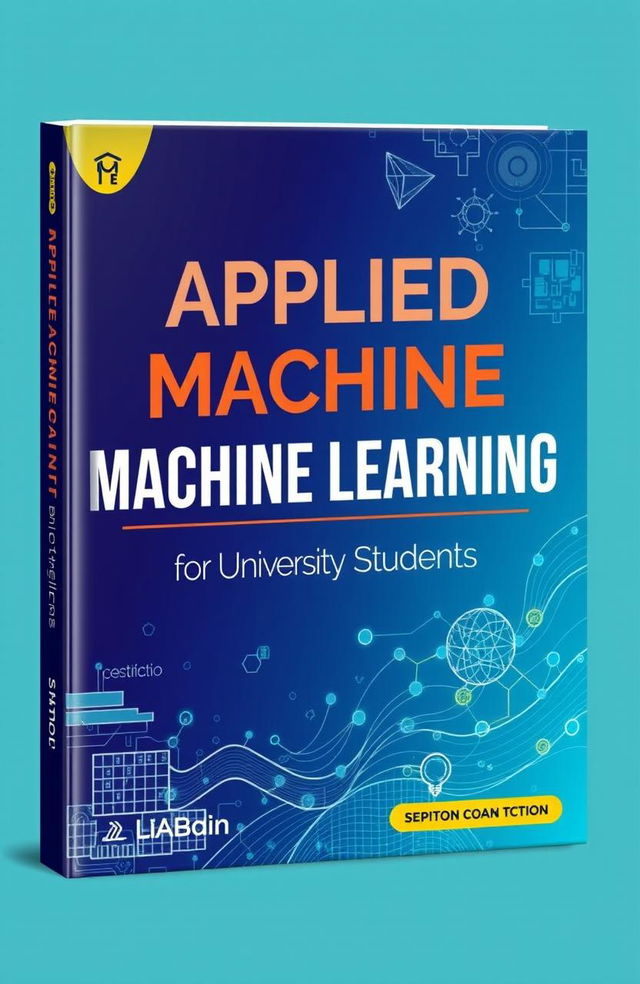 A visually striking book cover design for 'Applied Machine Learning for University Students'