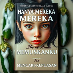 A captivating book cover featuring an enchanting adult girl with a charming, nerdy aesthetic