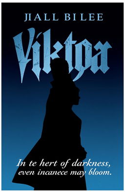 A book cover design featuring silhouettes of two main leads, Viktor and Anya, positioned in the lower center