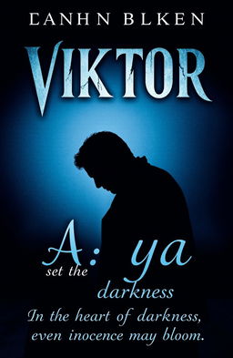 A book cover design featuring silhouettes of two main leads, Viktor and Anya, positioned in the lower center