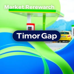 An informative and visually engaging market research presentation slide featuring the Timor Gap logo prominently displayed