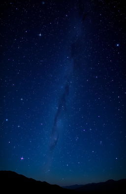 A dreamy night sky filled with stars that have a glass-like appearance, shimmering and reflecting light as if they were cut crystal