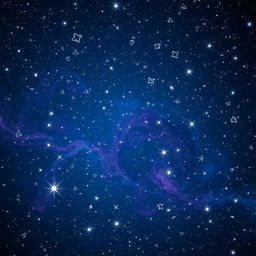 A stunning night sky filled with stars that resemble glass shards, sharp and angular, reflecting light like finely cut crystal