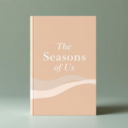 A minimalist and aesthetic book cover design for a poetry collection titled 'The Seasons of Us'