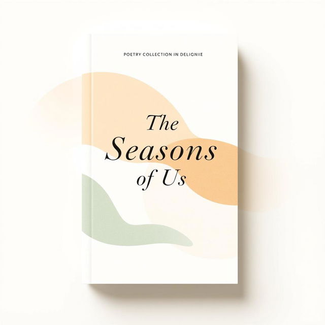 A minimalist and aesthetic book cover design for a poetry collection titled 'The Seasons of Us'