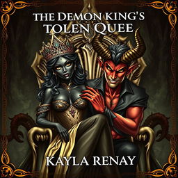 An enchanting book cover featuring a black-skinned fae woman, her regal crown sparkling, and her captivating golden eyes drawing viewers in