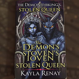An enchanting book cover featuring a black-skinned fae woman adorned with a sparkling crown, her captivating golden eyes glowing with magic as she sits regally on a throne made of bones