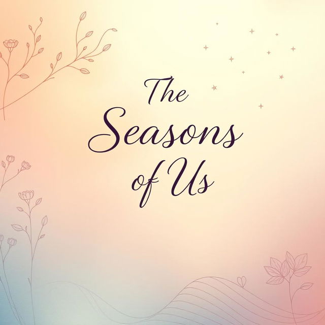 An artistic representation of a book cover for a poetry collection titled "The Seasons of Us"