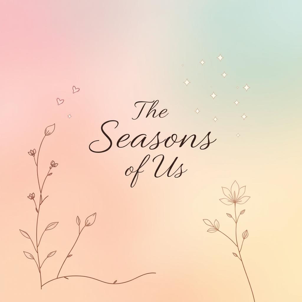 An artistic representation of a book cover for a poetry collection titled "The Seasons of Us"